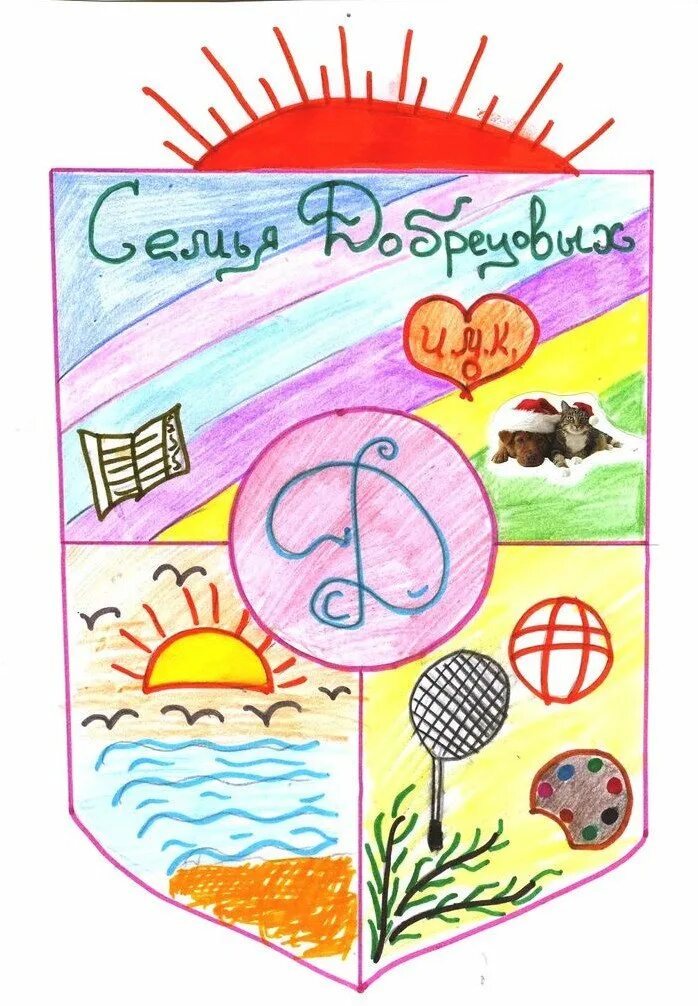 Нарисовать эмблему семьи. Герб семьи в садик. Герб моей семьи для детского сада. Эмблема семьи для детского сада. Герб семьи рисунок.