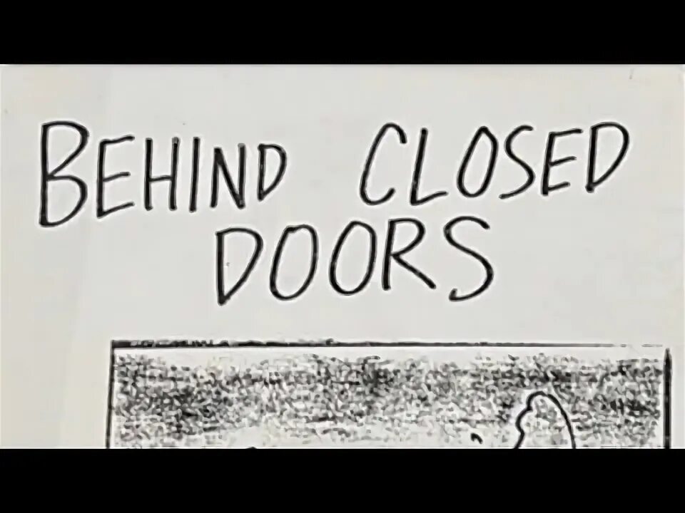 Spongebob behind closed doors. Spongebob behind closed doors