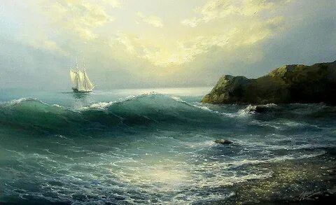 Художник маринист изображает