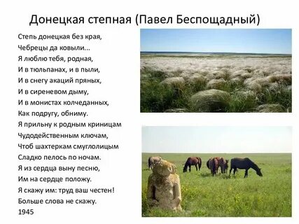 Стих песня степи
