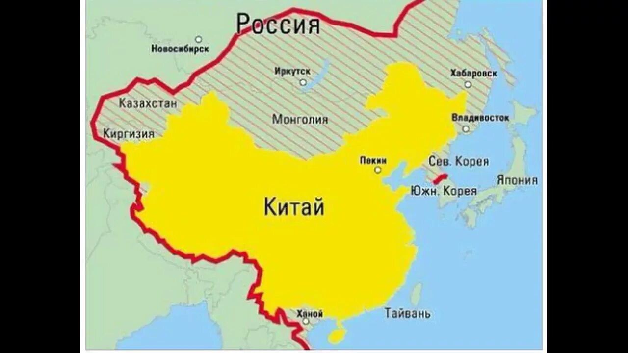 Граница китая с россией на карте