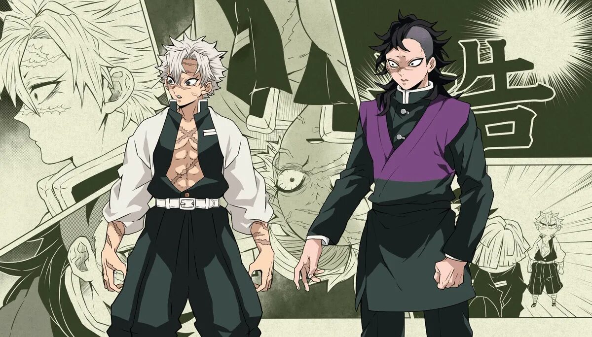 Генья шинадзугава демон. Генья крд. Аниме клинок рассекающий демонов генья. Генья шинадзугава демон. Генья шинадзугава и танджиро.