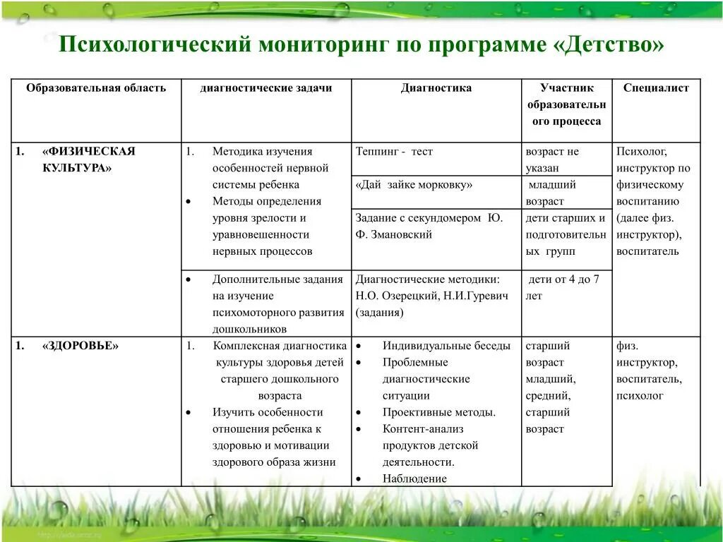 Программа психологических занятий. Программа психологических занятий