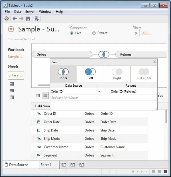 Tableau data source. Tableau data source