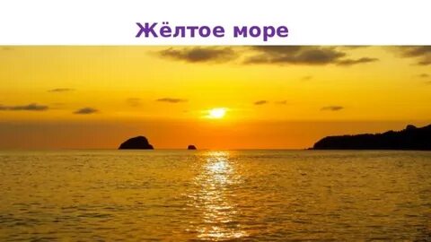 Как называется желтое море