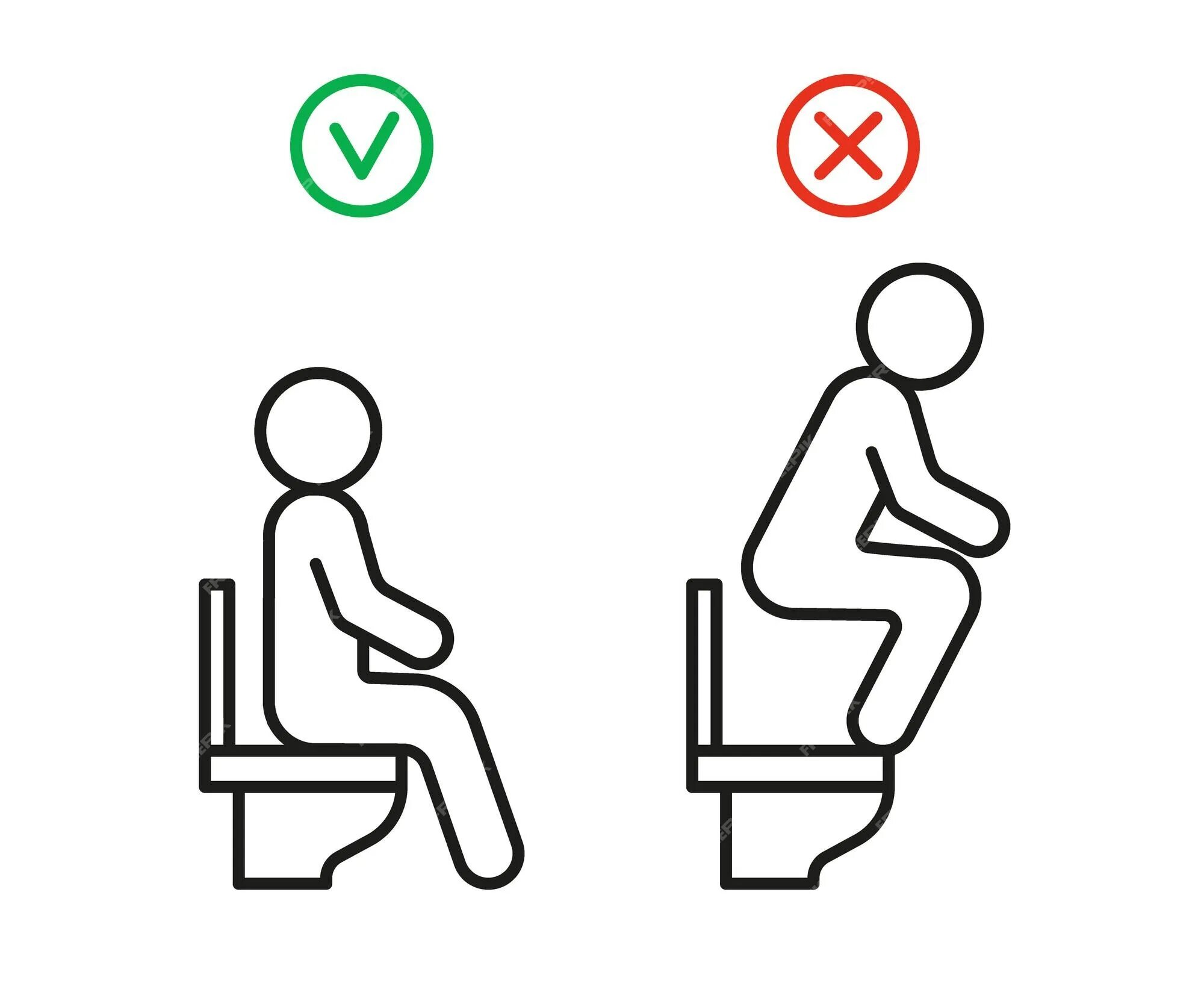 Сколько сидеть в туалете. Человечки на туалет. Правильное сидение в туалете. Человечек на унитазе. Правильное сидение на унитазе.