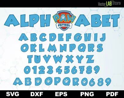 Paw Patrol Alphabet Svg Free 137 SVG PNG EPS DXF File.