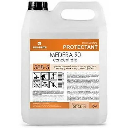 2008-10 Антисептик Medera. Medera 20 - Concentrate, 1 л. Pro Brite антисептик 5л Medera 50. Грунтовка латексная Medera. Концентрат 90