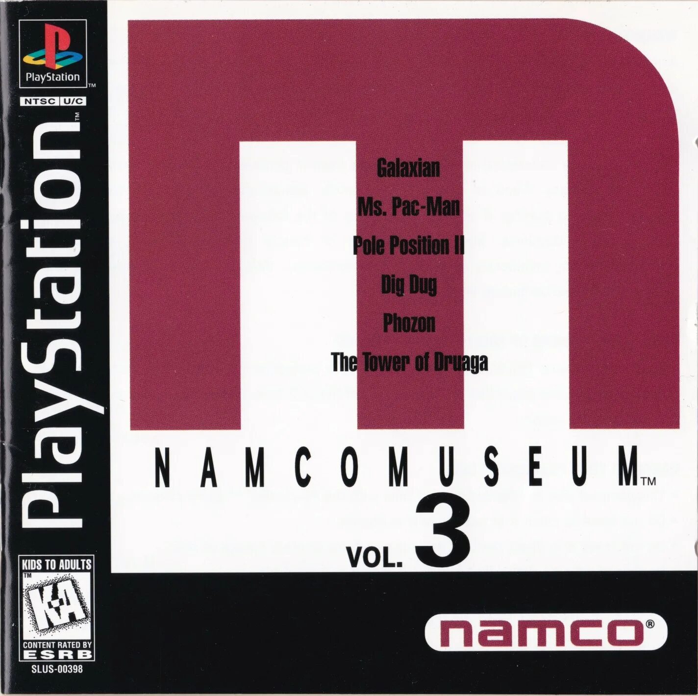 Vol 03. Namco Museum 1 ps1 обложка. Namco Museum Vol 1 ps1. Ps1 Namco Museum Vol 3. Ps1 Namco Museum Vol. 1 ps1.