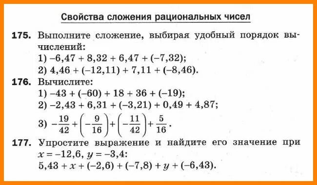 Математика 6 Самостоятельная 31 Сложение рациональных чисел