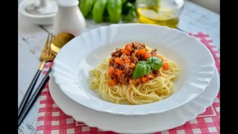 Макароны с куриным фаршем