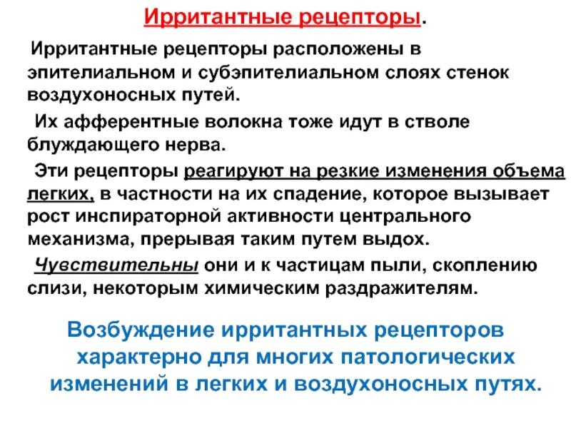 Рецепторы растяжения гладких мышц дыхательных путей. Юкстакапиллярные рецепторы. Юкстакапиллярные рецепторы. Механорецепторы растяжения легких. Рецепторы легких.