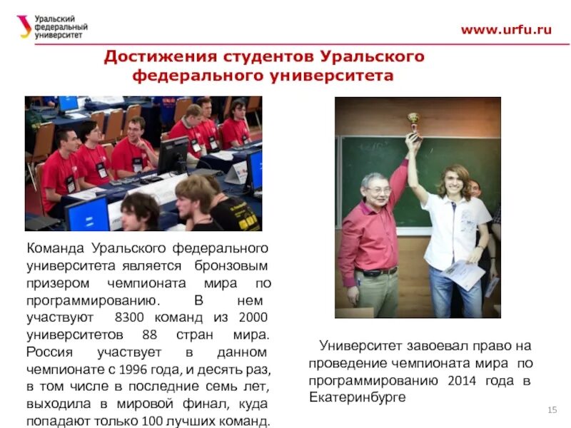 Почта урфу для студентов urfu me. Достижения университета. урфу презентация об университете. упи команда.