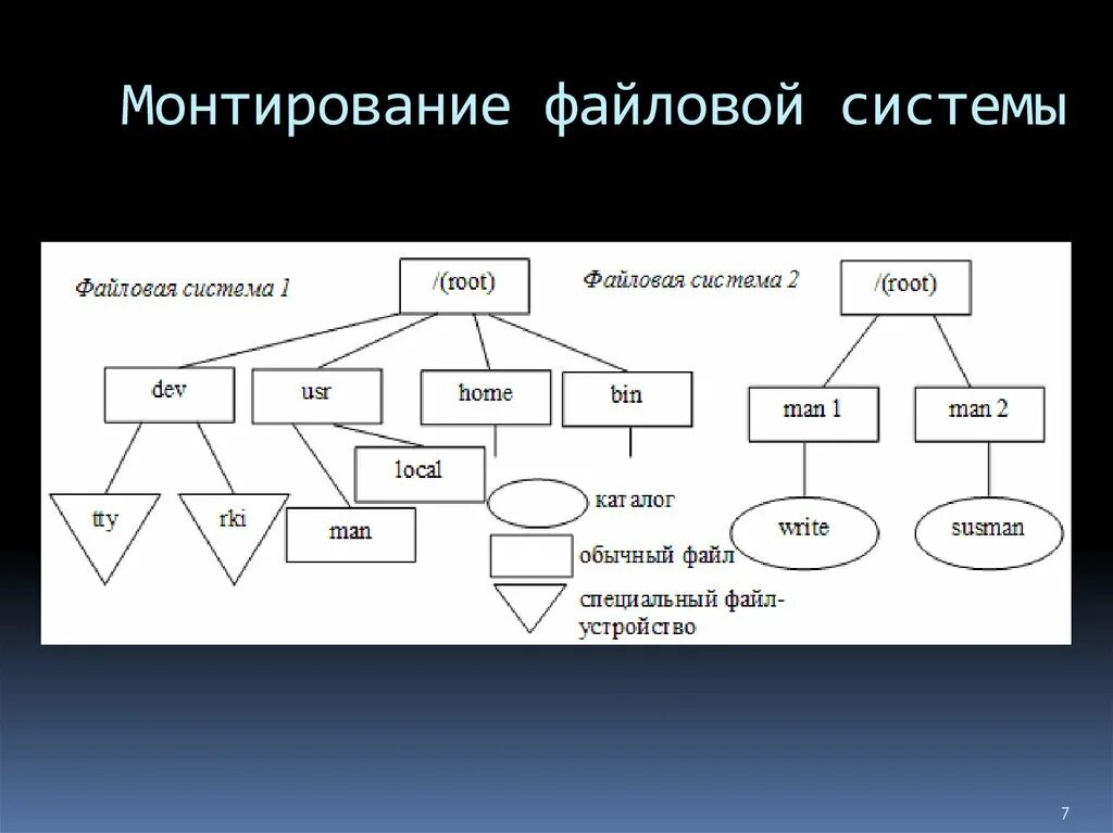 Логическая структура файловой системы. Логическая структура файловой системы