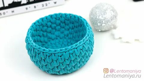 Круглые корзины из трикотажной пряжи