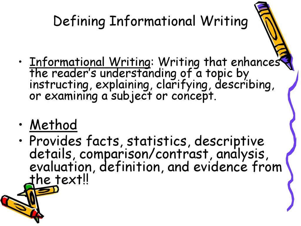 Write the definitions