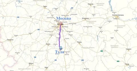 Орел тула расстояние в км на машине