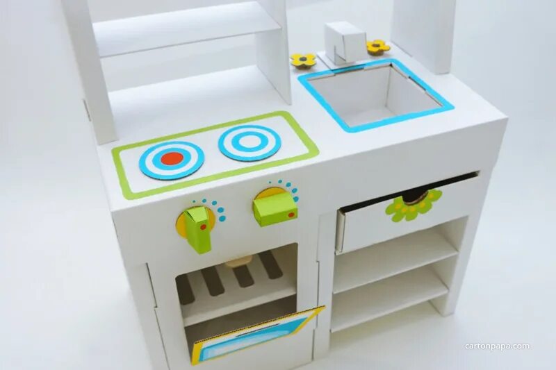 кухни детские из коробок. кухня из коробок для девочки своими руками. мини мебель. кузня из картонной коробки детская. кухня коробочка.