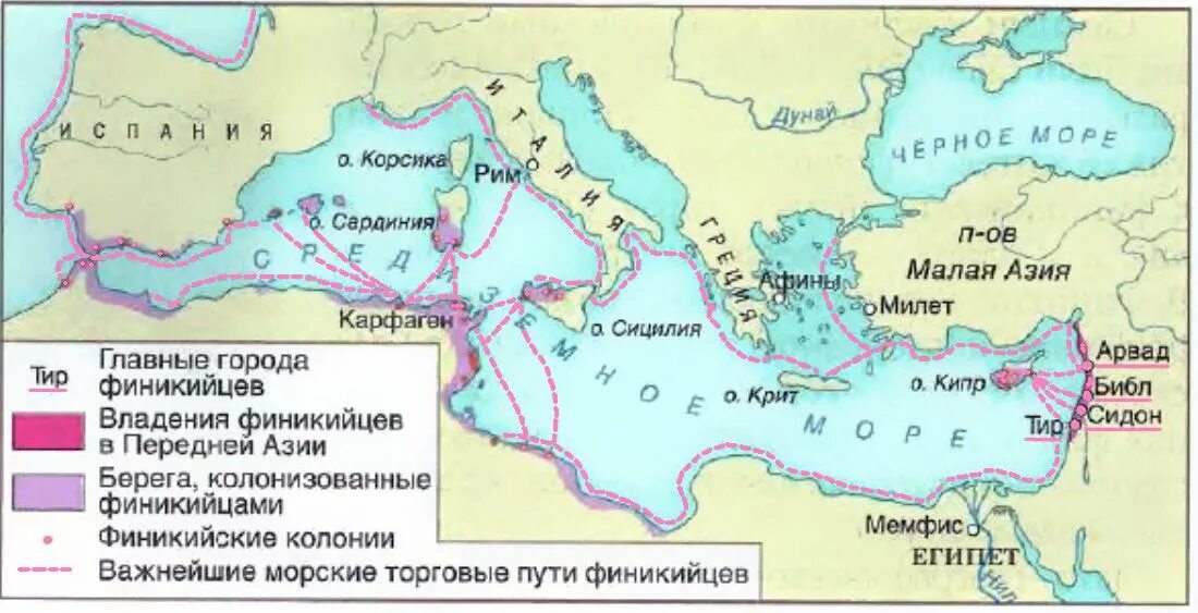 Где находится финикия на карте 5. Карта Финикии в древности. Древняя Финикия города Карфаген.