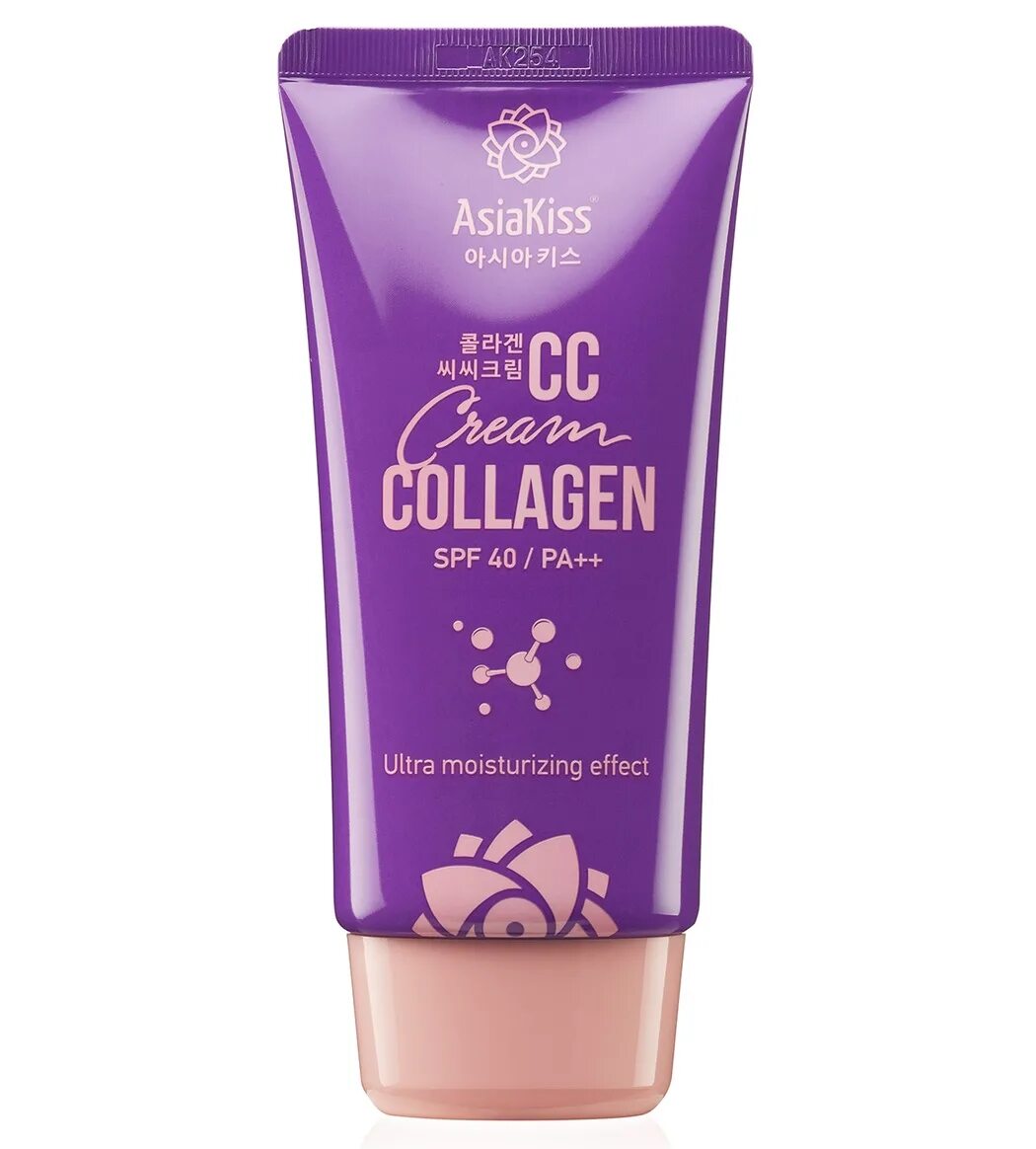 Коллаген спф. ASIAKISS cc крем. Collagen spf40. ASIAKISS cc Cream Collagen. [ASIAKISS] СС-крем для лица выравнивающий коллаген Collagen cc Cream, 60 мл.