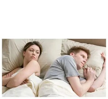 Man Thinking in Bed, Women Mad at Man in Bed, Thinking about other women me...