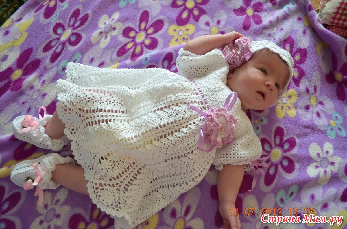 вязаные платья для новорожденных. вязаные платья для новорожденных. вязаное платье для малышки. платье крючком для девочки. вязаное крестильное платье для девочки.
