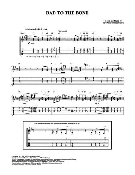 George Thorogood Bad to the Bone. Bad to the Bone Джордж Торогуд. Bad to the Bone аккорды. Bad to the Bone табы. Bones аккорды