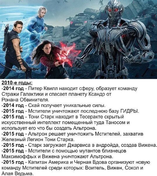 В каком году происходят события мстителей