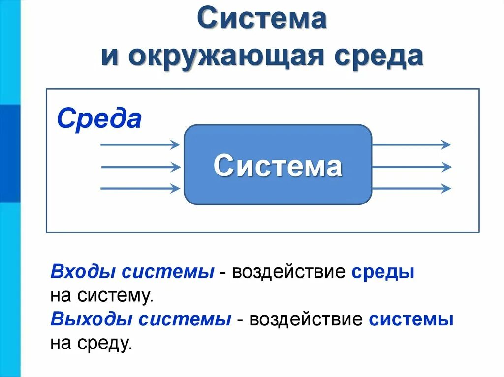 Система и окружающая среда информация. Системы объектов информатика 6 класс. система и окружающая среда. среда системы. системы объектов.