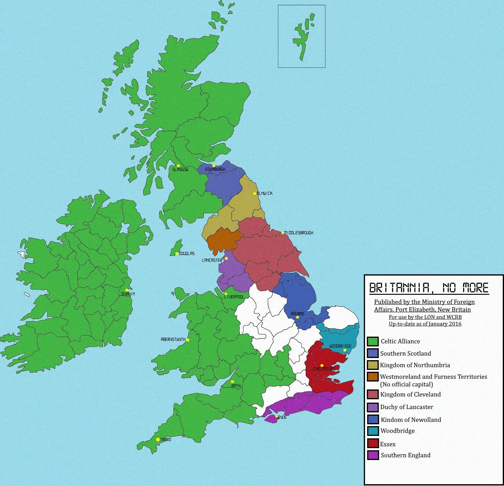 England is divided into