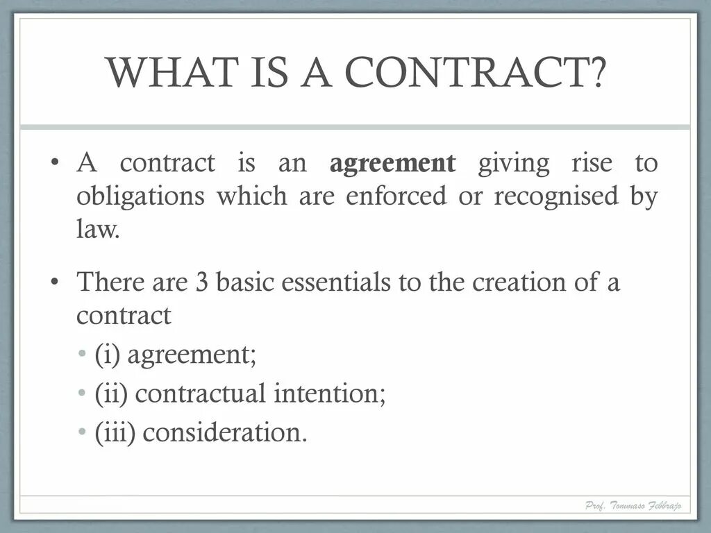 The contract is being typed. The contract is being typed