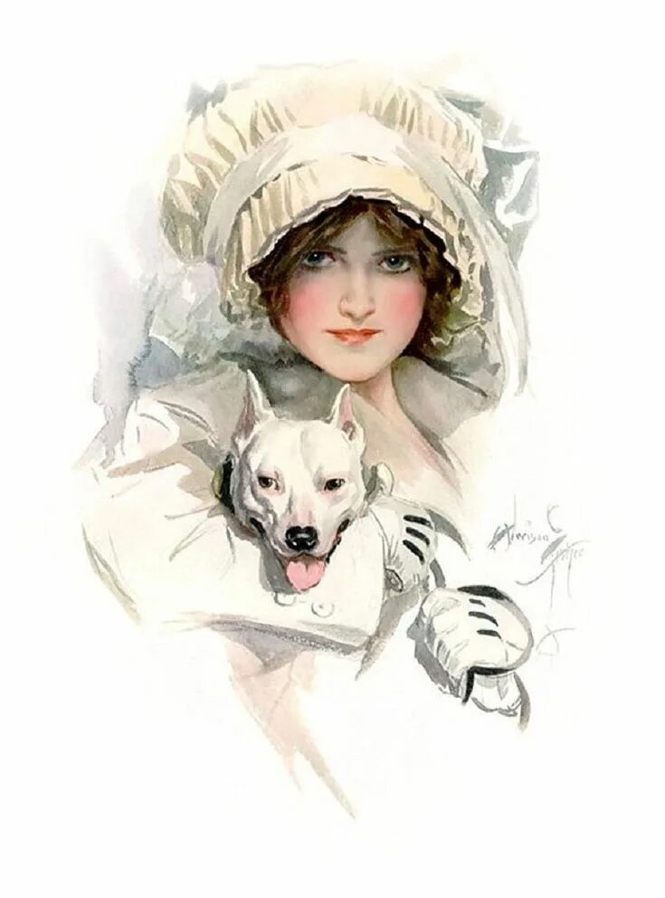 Харрисон Фишер дама с собачкой картины. Харрисон Фишер Винтаж леди. Харрисон Фишер художник. Харрисон Фишер (Harrison Fisher, 1875-1934).