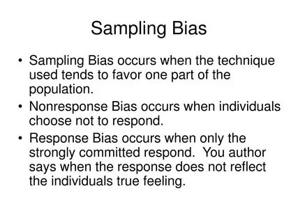 Sample selection
