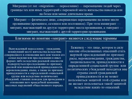 Миграция переселение