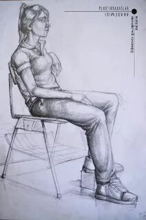 Рисунок сидящей фигуры