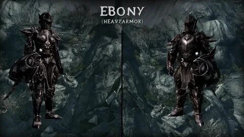 Skyrim Ebony Armor (Heavy Armor) Skyrim Armor Sets, Dragon Age, Carbo...