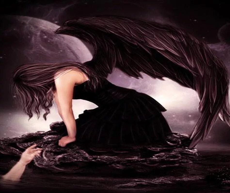 Черные ангелы читать. Падший ангел. Черный ангел. Девушка с черными крыльями. Ангел с темными крыльями.