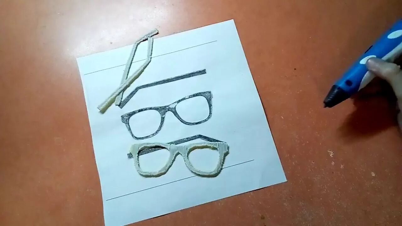 Как сделать очки. Очки из 3д ручки. очки 3д ручкой. очки для 3d ручки. очки из мастики.