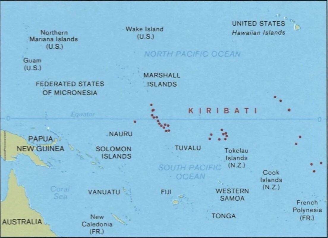 Острова Гилберта на карте. Острова Кирибати на карте. Кирибати на карте Океании.