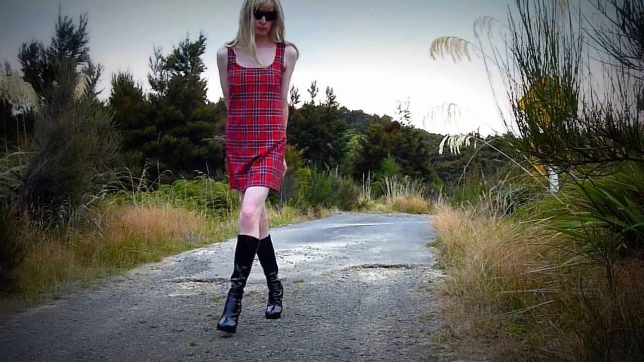 Crossdresser outdoor