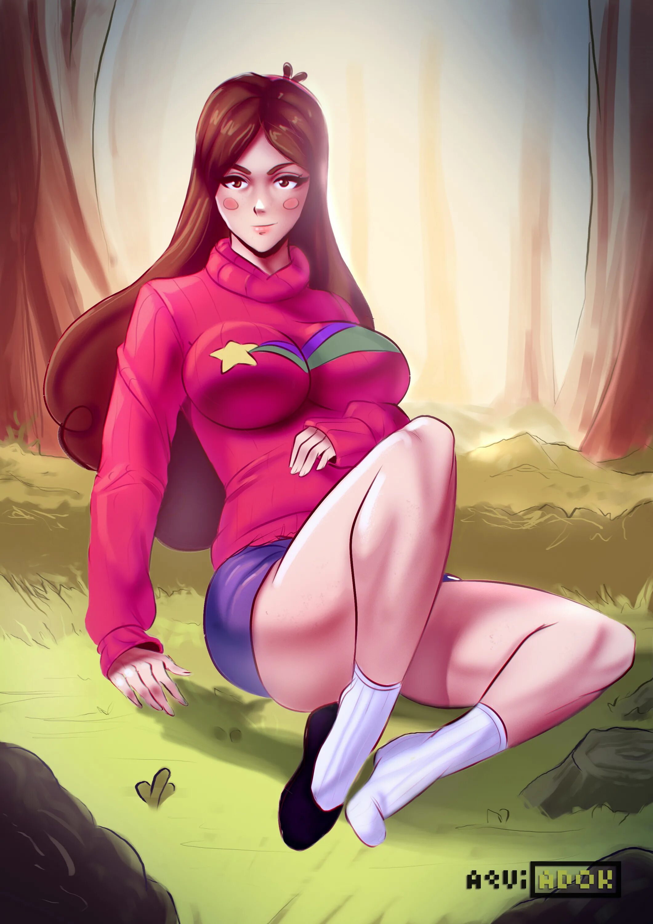 Мэйбл пайнс 34. Мэйбел r34. Bigdad gravity falls. Mabel paints big boob. Грудастая мейбел.