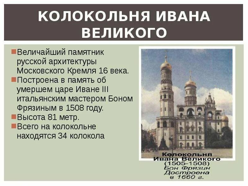 Памятники россии созданные в 16 веке