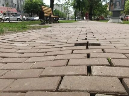 После укладки брусчатки