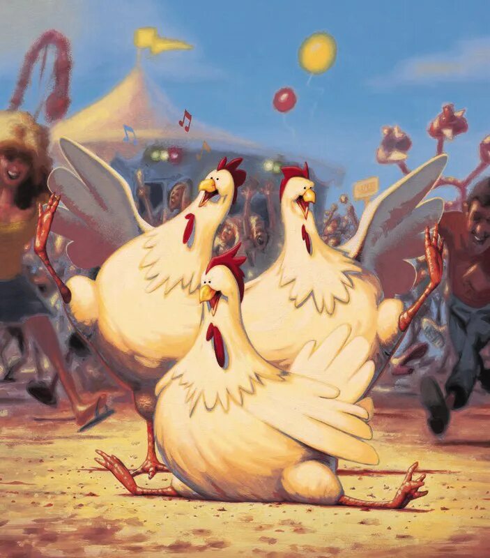 День 3 куриный. Три курицы. Курица арт. Веселая курица. Три смешные курицы.