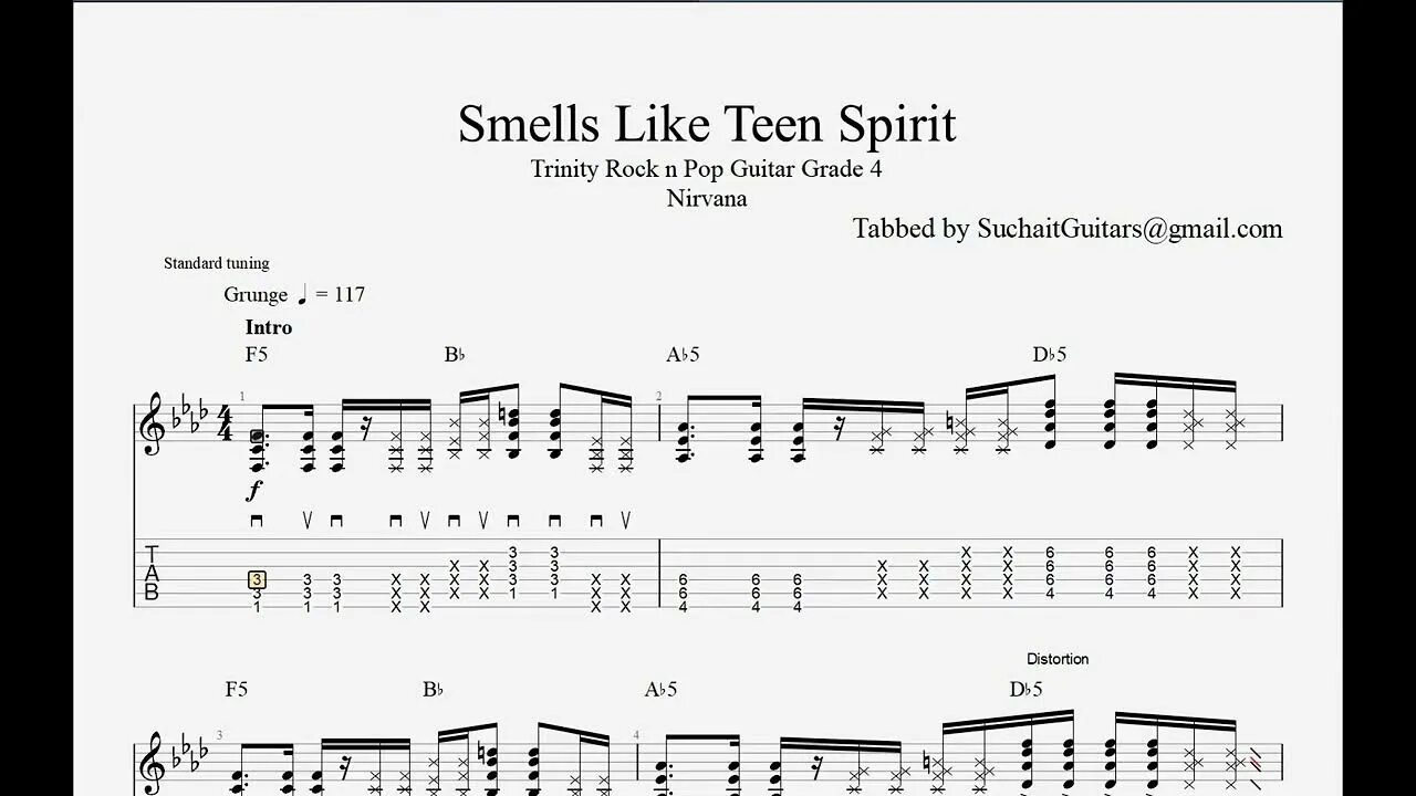 Smells like teen spirit аккорды