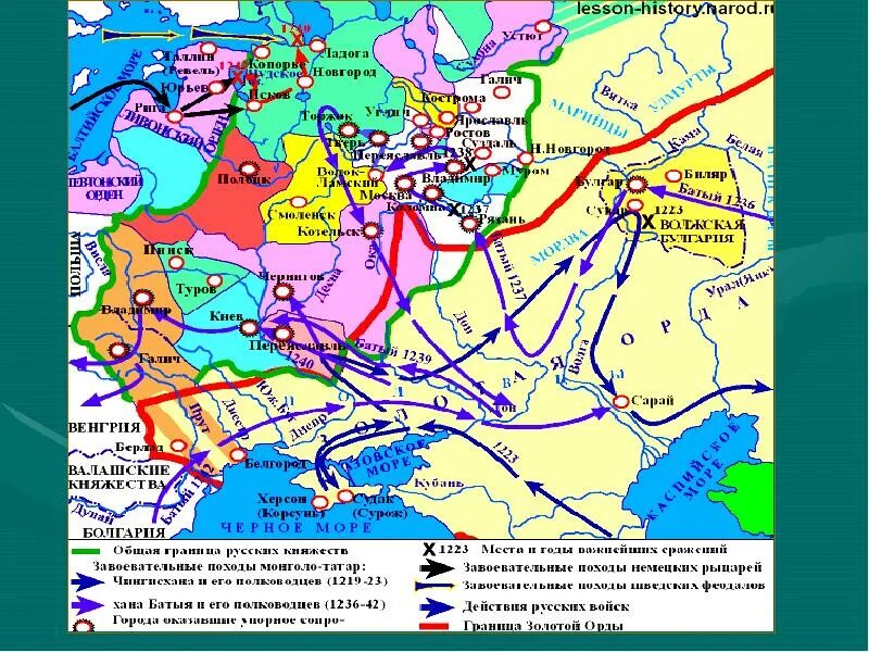 Монголо татарское нашествие 13 века. Походы батыя на русь 1240. Карта татаро-монгольское нашествие на русь в 13 веке. Монгольское нашествие на русь карта. Монголо-татарское нашествие 1223-1242.