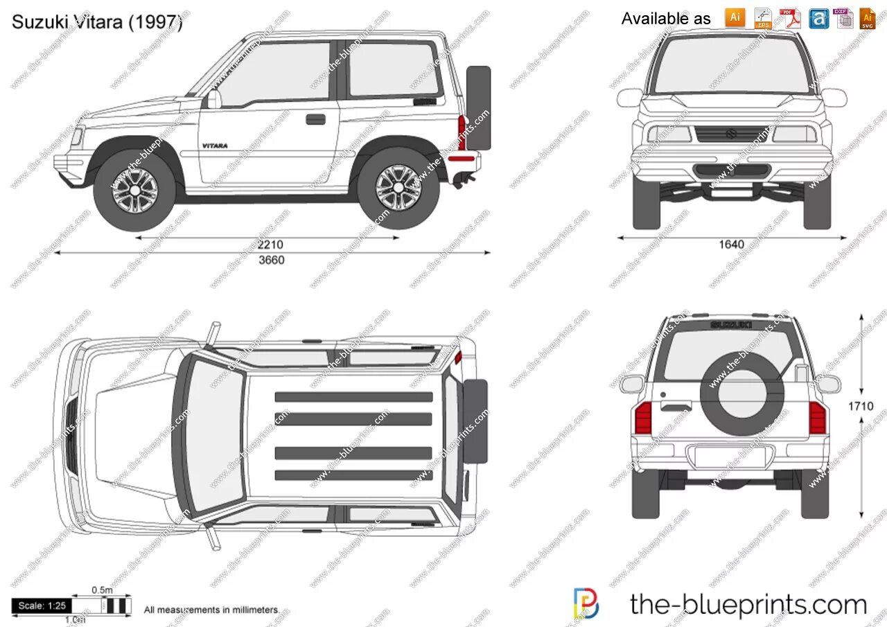 Suzuki Grand Vitara чертеж. Suzuki Grand Vitara 1 колесная база. Suzuki Jimny 1 габариты. Suzuki Vitara 1997 чертеж.