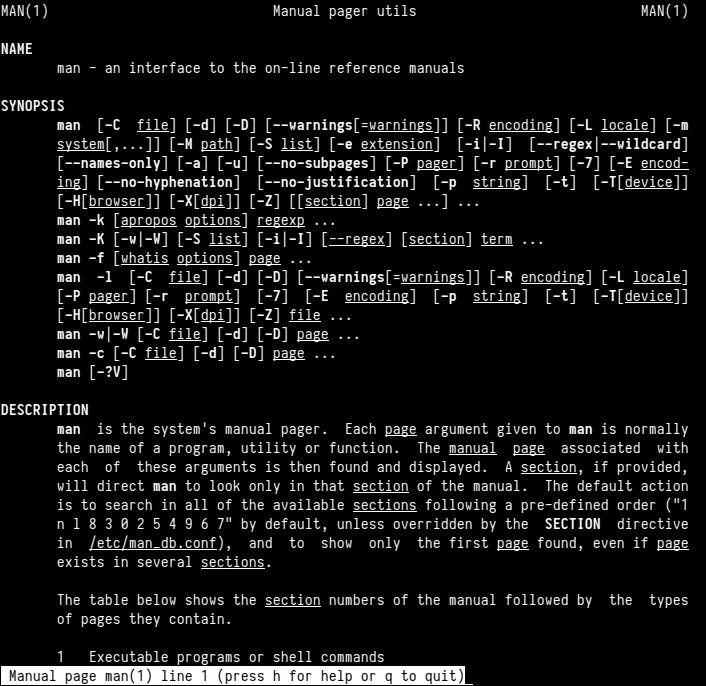 Unix Shell. Man (команда Unix). Команды управления командами Unix. Linux man Pages. Direct show