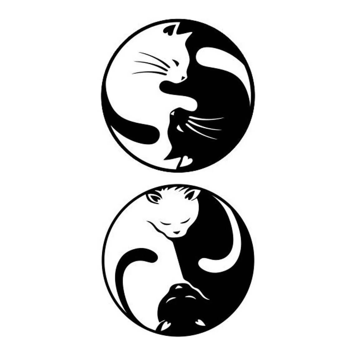 Куры инь янь. Инь янь кошки. инь янь лого. инь янь рисунок. тату кошки инь янь.