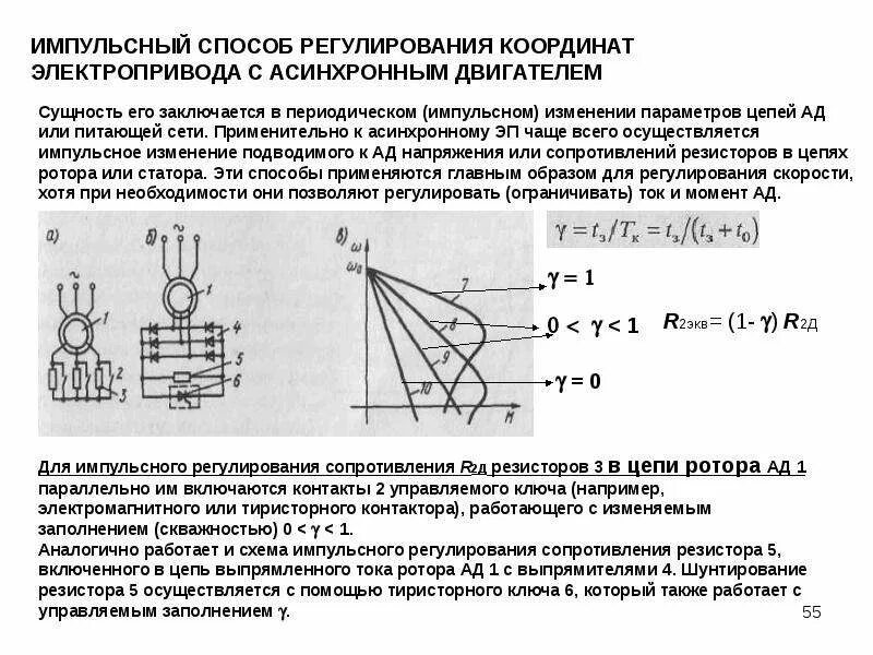 Регулирование скорости осуществляется. Схема импульсного регулирования асинхронного двигателя. Импульсное регулирование скорости асинхронного двигателя. Регулирование координат электропривода с асинхронным двигателем. Добавочное сопротивление асинхронного двигателя.